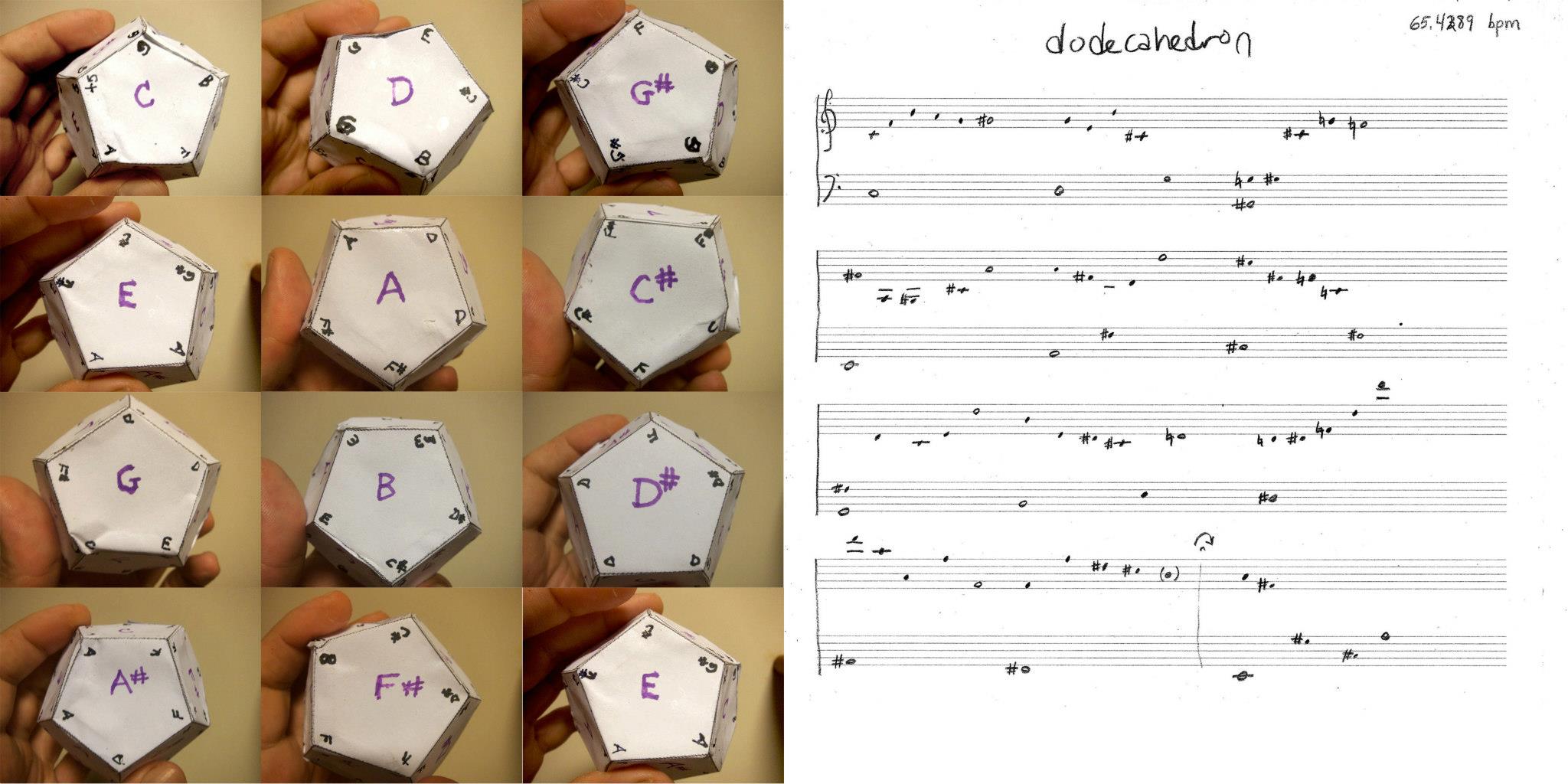 Dodecahedron No. 1 - faces and score